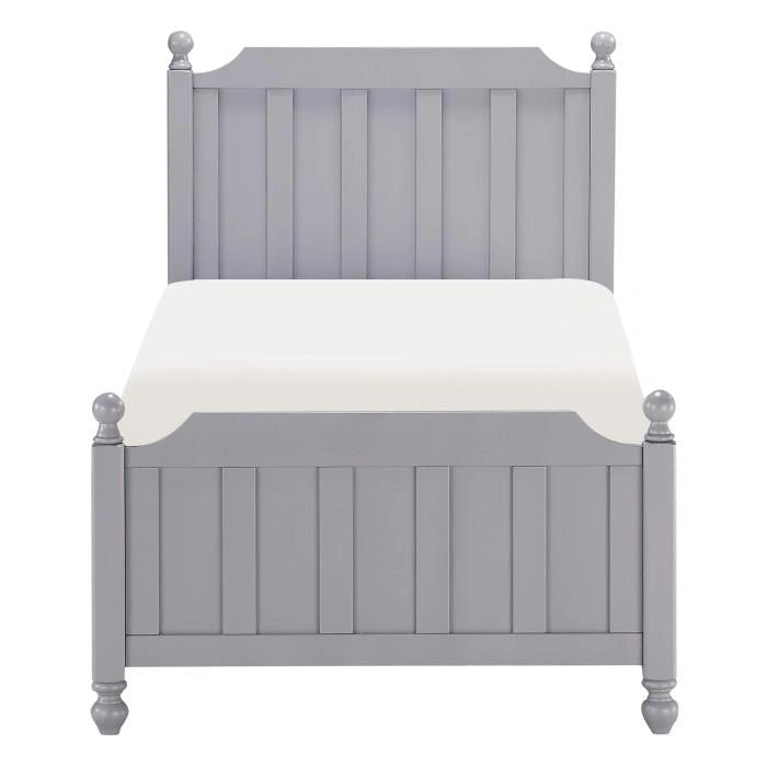 Wellsummer Twin Panel Bed in Gray 1803GYT-1*