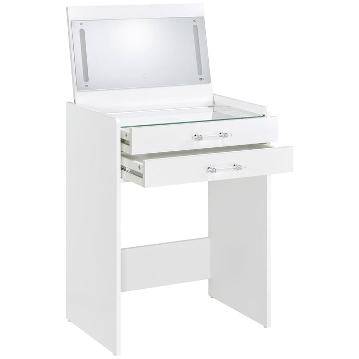 Danbury Makeup Vanity Table with LED Mirror and Stool
