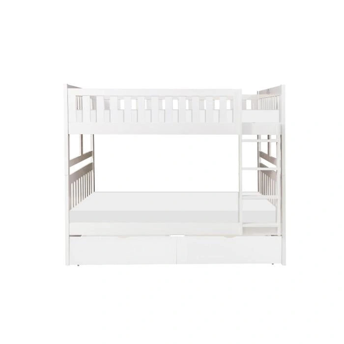 Galen Full/Full Bunk Bed w/ Storage Boxes in White B2053FFW-1*T