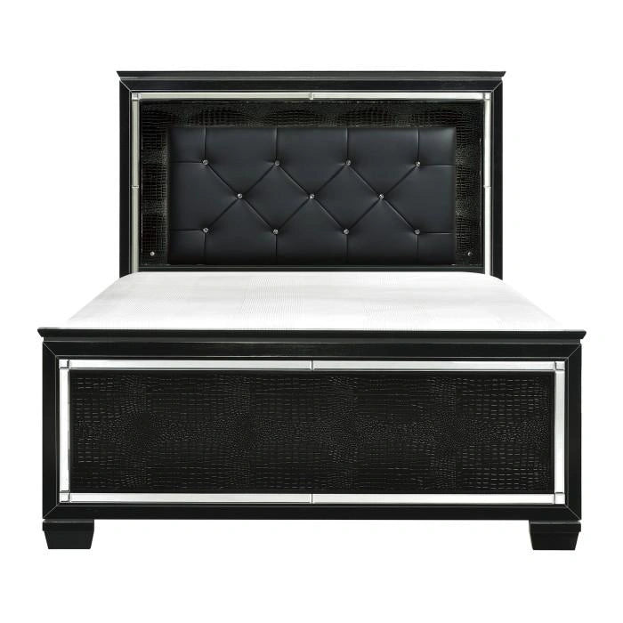 Allura King Panel Bed in Black 1916KBK-1EK*